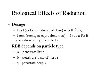 Biological Effects Of Radiation