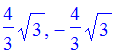 4/3*sqrt(3), -4/3*sqrt(3)
