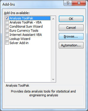 how to get data analysis tool in excel for mac